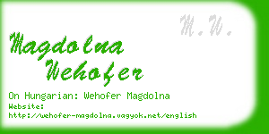 magdolna wehofer business card